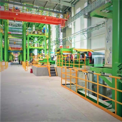 Peralatan Pabrik Galvanis Hot Dip Otomatis Untuk Steel Strip Coil Post Metal 1500mm